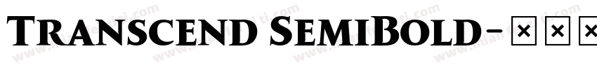 Transcend SemiBold字体转换